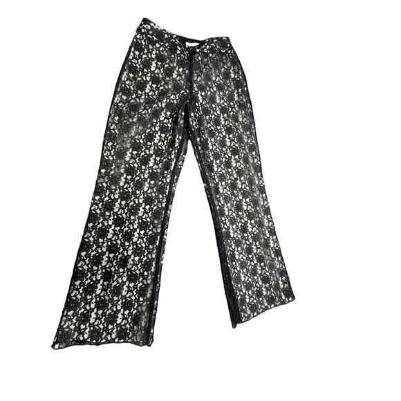Covington Black Lace Dress Pants Size 4 Goth,Grunge, Witchy,Dress pant,Work Wear - Picture 1 of 9